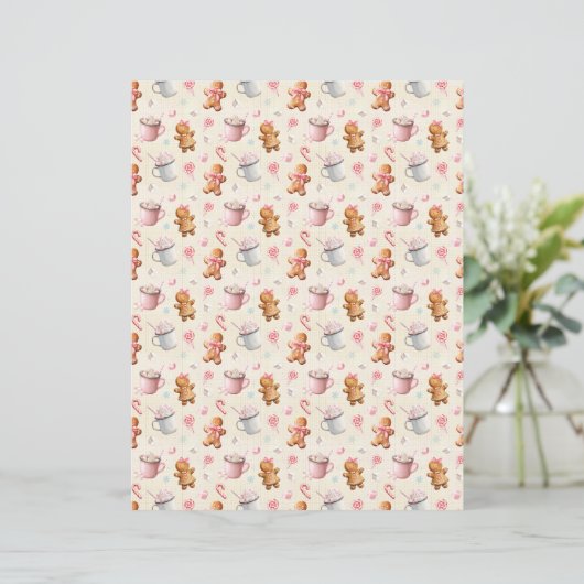 Pink Christmas Cute Pastel Scrapbook Paper (スタンド正面)