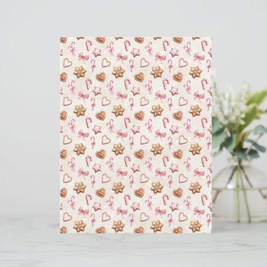 Pink Christmas Cute Pastel Scrapbook Paper (スタンド正面)