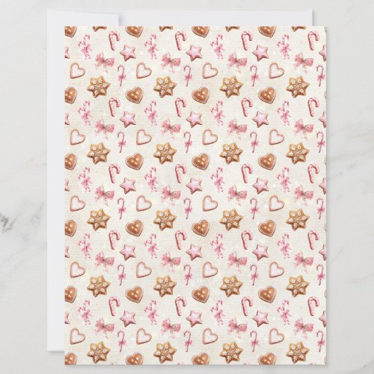 Pink Christmas Cute Pastel Scrapbook Paper (正面)