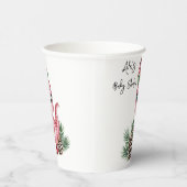 Pink Christmas Dino Girl Baby Shower 紙コップ (右)