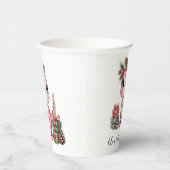 Pink Christmas Dino Girl Baby Shower 紙コップ (右)