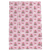 Pink Christmas Gift Bag ミディアムペーパーバッグ (裏面)