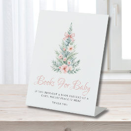 Pink Christmas Girl Books For Baby Shower 台座サイン