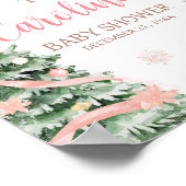 Pink Christmas It's Cold Outside Welcome ポスター (角)