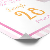 Pink Christmas Nutcracker Birthday Milestone Photo ポスター (角)