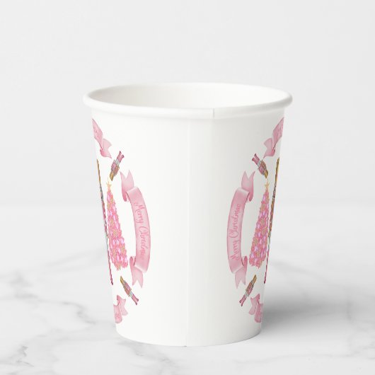 Pink Christmas Nutcracker Paper Cup 紙コップ (右)