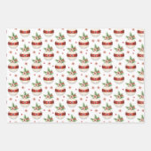 Pink Christmas Ornament ラッピングペーパーシート (正面)