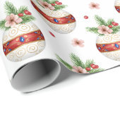 Pink Christmas Ornament ラッピングペーパー (ロールコーナー)