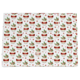 Pink Christmas Ornament ラージペーパーバッグ