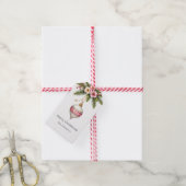 Pink Christmas Ornament Holiday ギフトタグ (より糸付き)