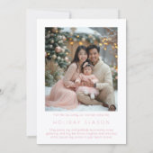 Pink Christmas Ornament Nordic Scandinavian Style  シーズンカード (裏面)