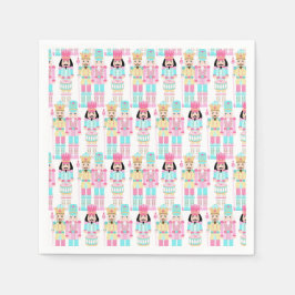 Pink Christmas Paste Nutcracker Ballet Soldiers スタンダードカクテルナプキン