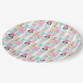 Pink Christmas Paste Nutcracker Ballet Soldiers ペーパープレート (アングル)