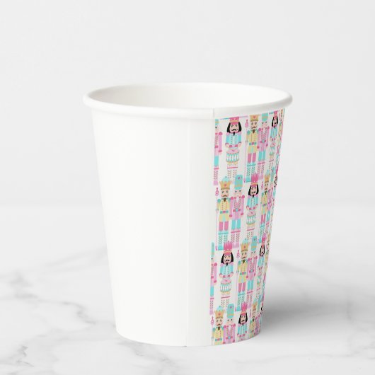 Pink Christmas Paste Nutcracker Ballet Soldiers 紙コップ (右)