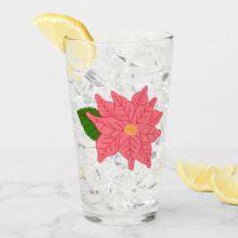 Pink Christmas Poinsettia  タンブラーグラス