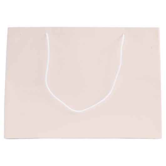 Pink Christmas Solid Color ラージペーパーバッグ (正面)