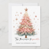 Pink Christmas Tree  シーズンカード (正面)