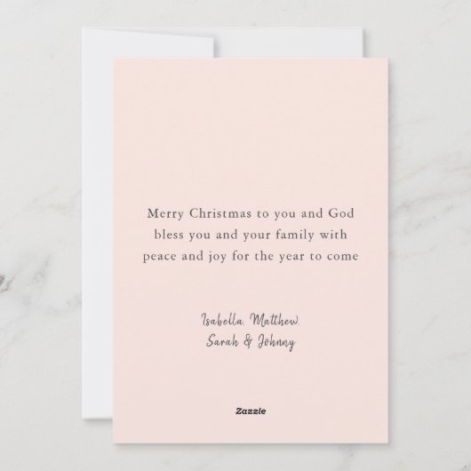 Pink Christmas Tree  シーズンカード (裏面)