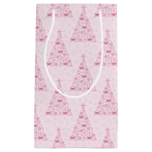 Pink Christmas Tree スモールペーパーバッグ (正面)