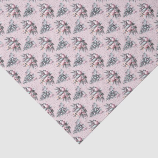 Pink Christmas Tree and Candle 薄葉紙 (詳細)