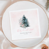 Pink Christmas tree Baby its cold outside スタンダードカクテルナプキン