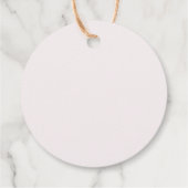 Pink Christmas Tree Baby Shower Thank You フェイバータグ (裏面)