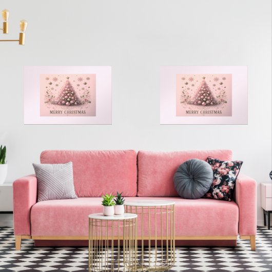 Pink Christmas Tree Merry Christmas  (リビング)