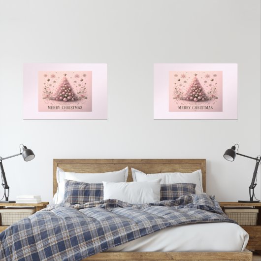 Pink Christmas Tree Merry Christmas  (寝室)