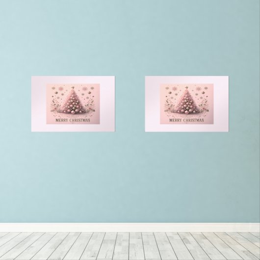 Pink Christmas Tree Merry Christmas  (ウッドフロア)