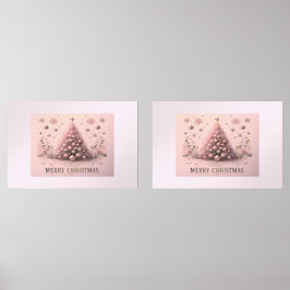 Pink Christmas Tree Merry Christmas 