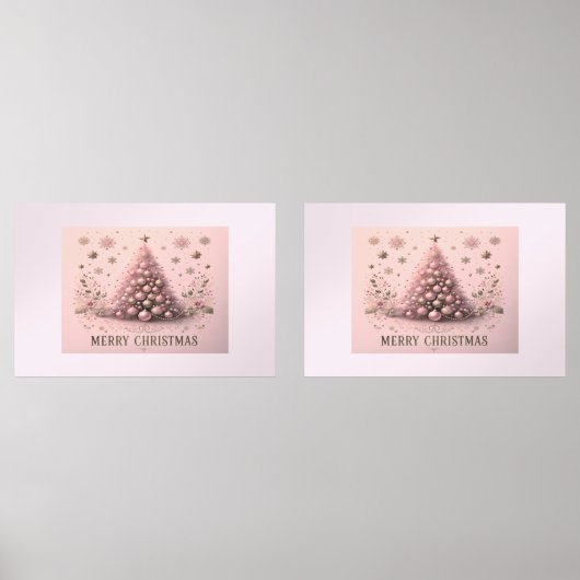 Pink Christmas Tree Merry Christmas  (正面)