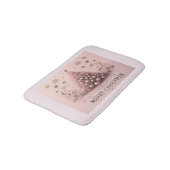 Pink Christmas Tree Merry Christmas バスマット (アングル)