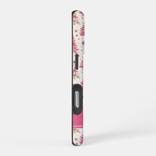 Pink Christmas Tree Phone Case | Personalized iPhoneケース (右側面)