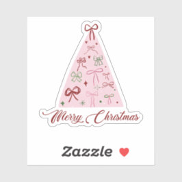 Pink Christmas Tree Sticker シール