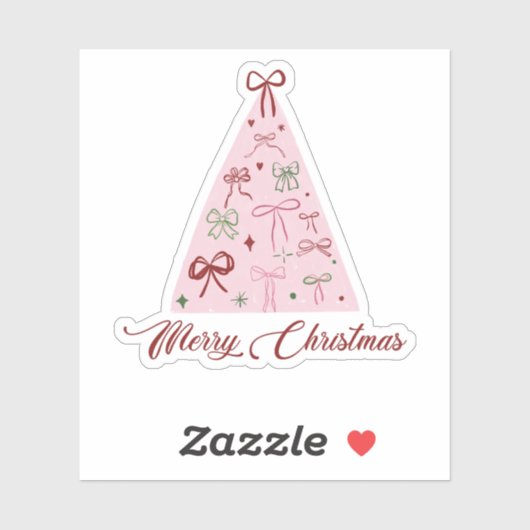 Pink Christmas Tree Sticker シール (シート)