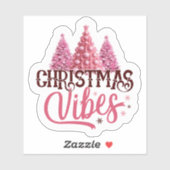 Pink Christmas Tree Sticker シール (シート)