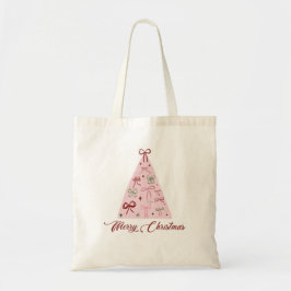 Pink Christmas Tree Tote Bag トートバッグ