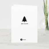 Pink Christmas trees with snowflakes カード (裏面)