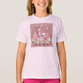 Pink Christmas Wonderland Unicorn Tシャツ (正面)