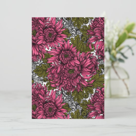 Pink chrysanthemum flowers (スタンド正面)