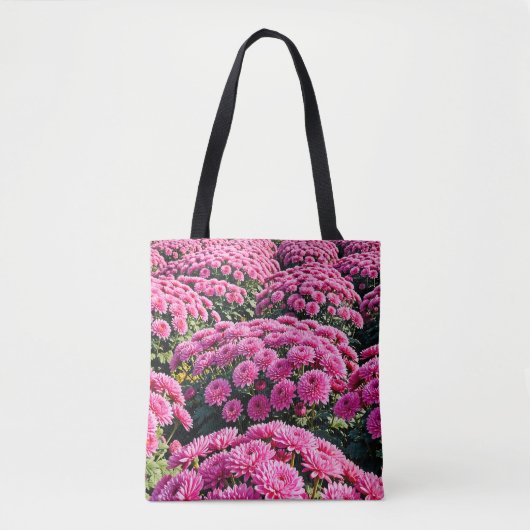 Pink Chrysanthemums Tote Bag トートバッグ (正面)
