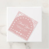 Pink Cielito Lindo Papel Picado Baby Shower フェイバータグ (インサイチュ)