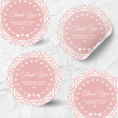 Pink Cielito Lindo Papel Picado Baby Shower ラウンドシール