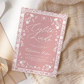 Pink Cielito Lindo Talavera Baby Shower 招待状