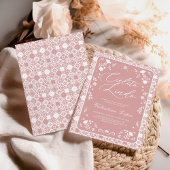 Pink Cielito Lindo Talavera Baby Shower 招待状