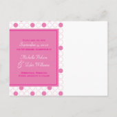 Pink Circle日付カードを保存 案内ポストカード (裏面)