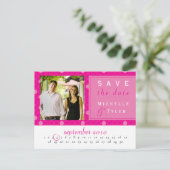 Pink Circle日付カードを保存 案内ポストカード (スタンド正面)