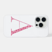 Pink Circle Letter A – Minimal Gradient Monogram D iPhoneケース (裏面横)