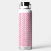 Pink Circle Pattern Water Bottle ウォーターボトル (背面)