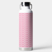 Pink Circle Pattern Water Bottle ウォーターボトル (正面)